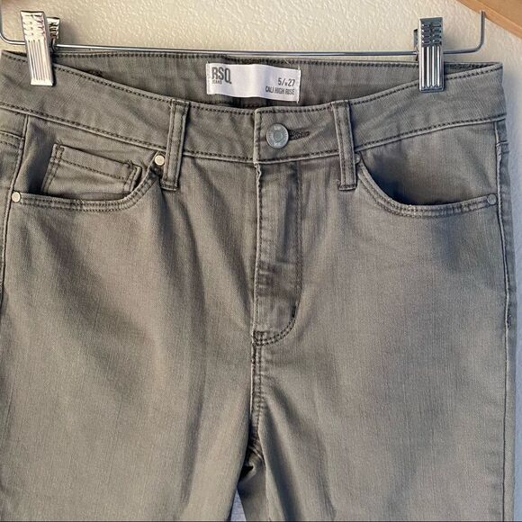 RSQ | Cali High Rise Jeans in Olive Green, Size 27 - Picture 6 of 11
